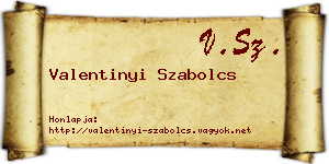 Valentinyi Szabolcs névjegykártya
