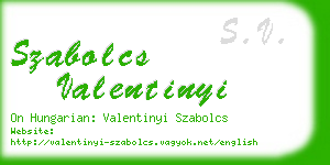 szabolcs valentinyi business card